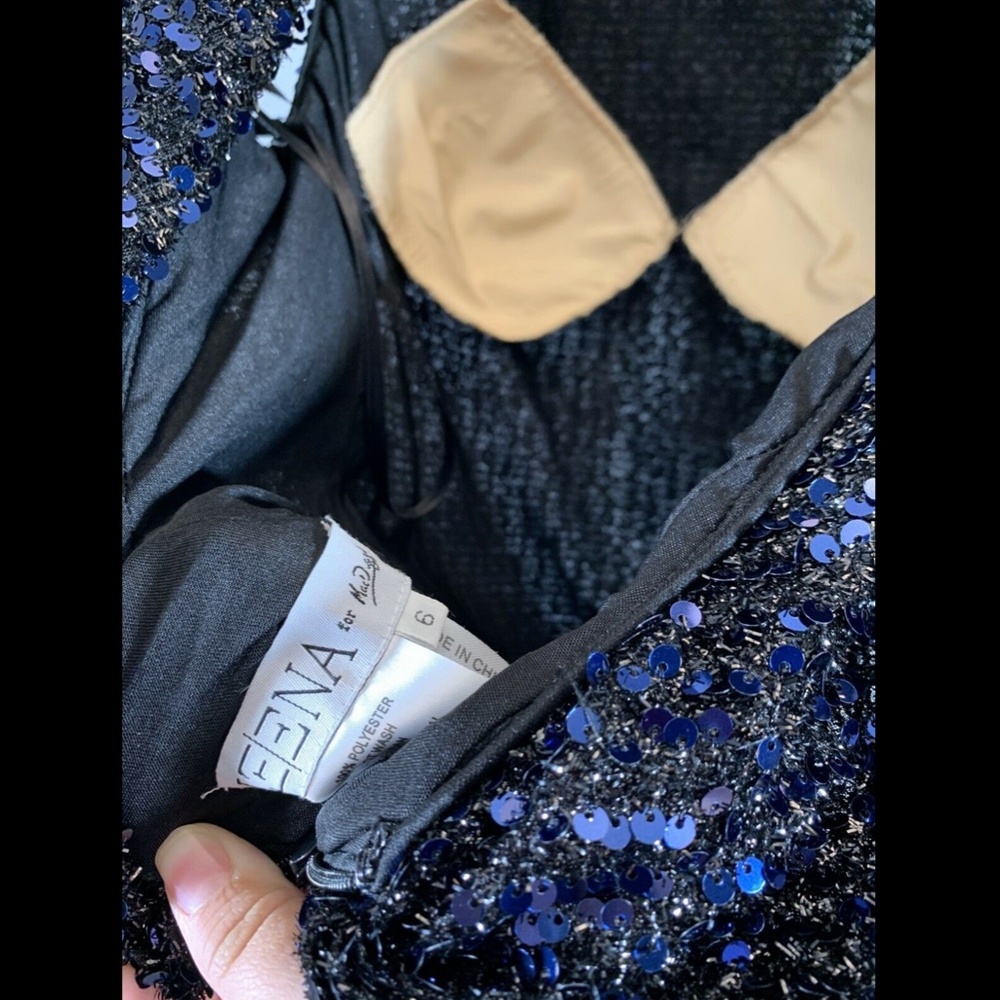 NEW IENNA for Mac Duggal Sequin Drape Back Gown - Picture 10 of 12